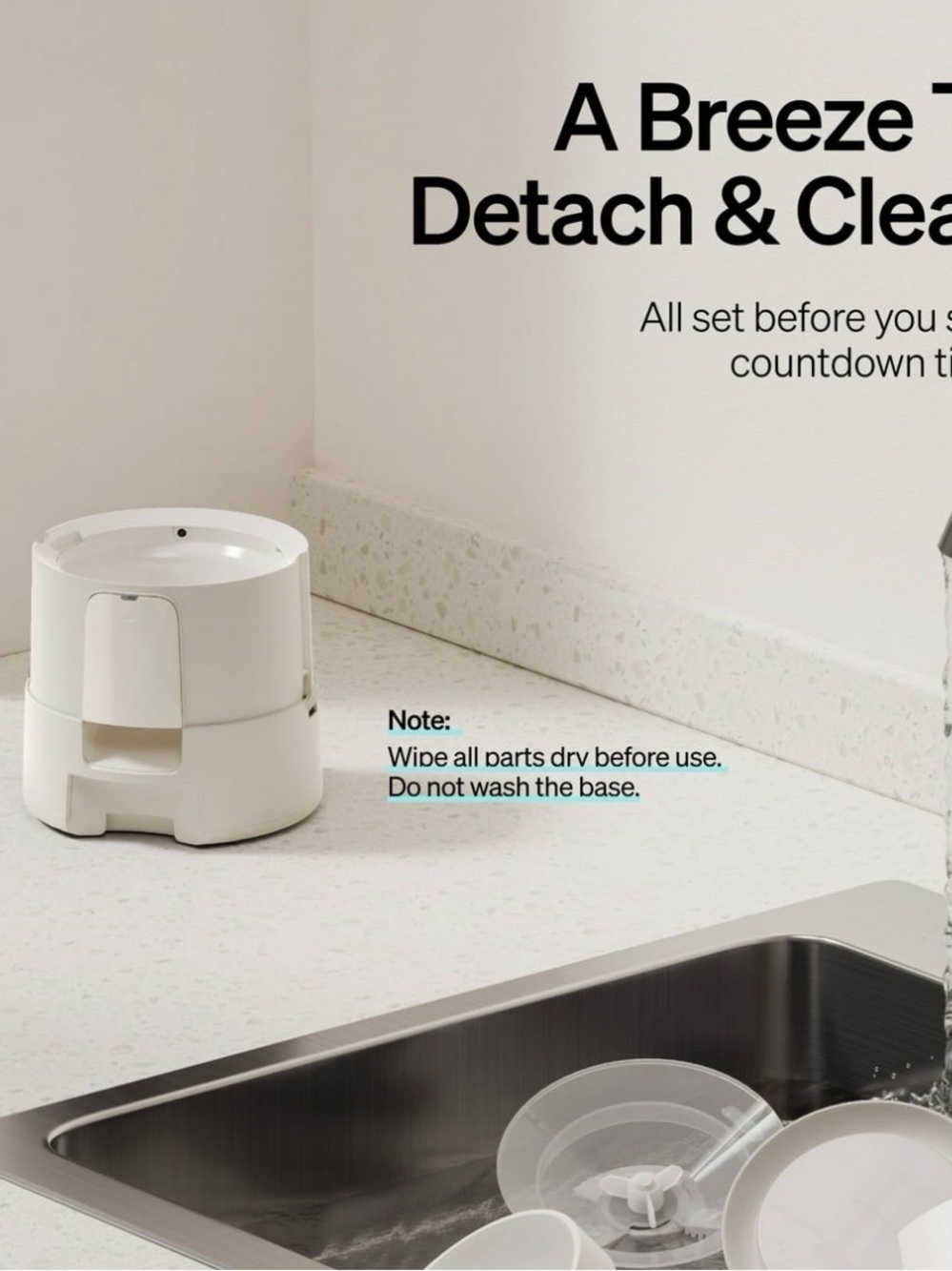 White Automatic Dog Feeder with Detachable Bowl - PLAF108 - Picture 2 of 9